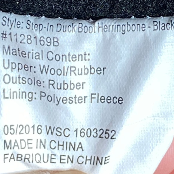 CHOOKA Step-In Duck Herringbone Boots, Women’s 9, Matte Black - Picture 11 of 13